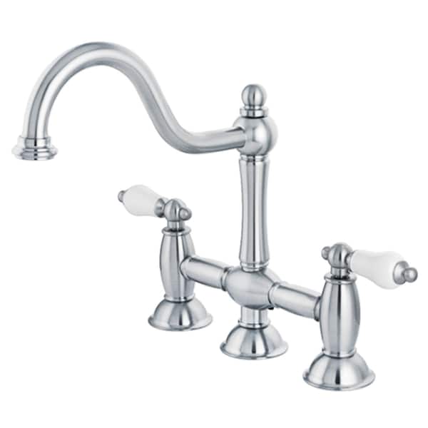 Kingston Brass KS3781PL Restoration Bridge Kitchen Faucet, Polished Chrome KS3781PL - main
